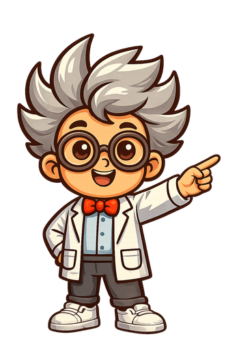 La mascotte Revizoo, un petit professeur en blouse blanche